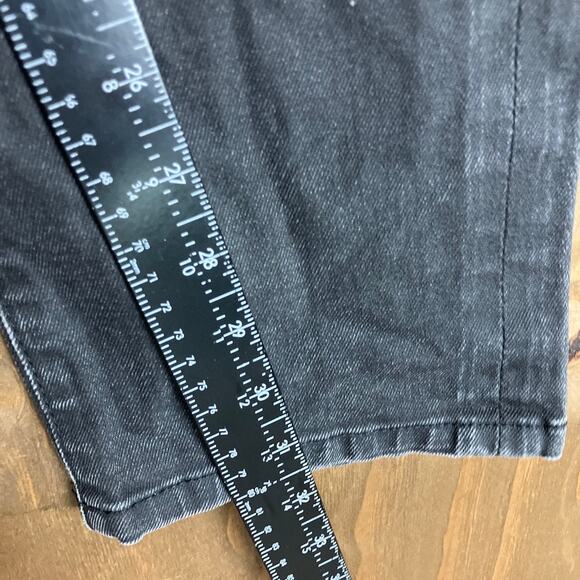 Express Mens Jeans Black Denim Rocco Slim Fit Skinny Leg Stretch 32x34 - Picture 9 of 12